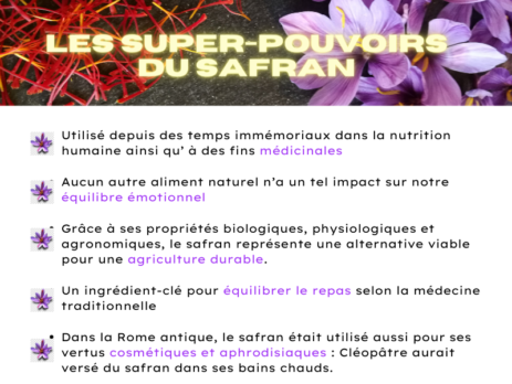 les super-pouvoirs du safran