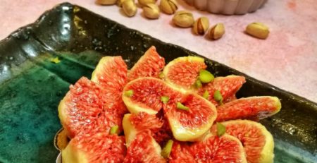 tartelette aux figues safranées et pistaches